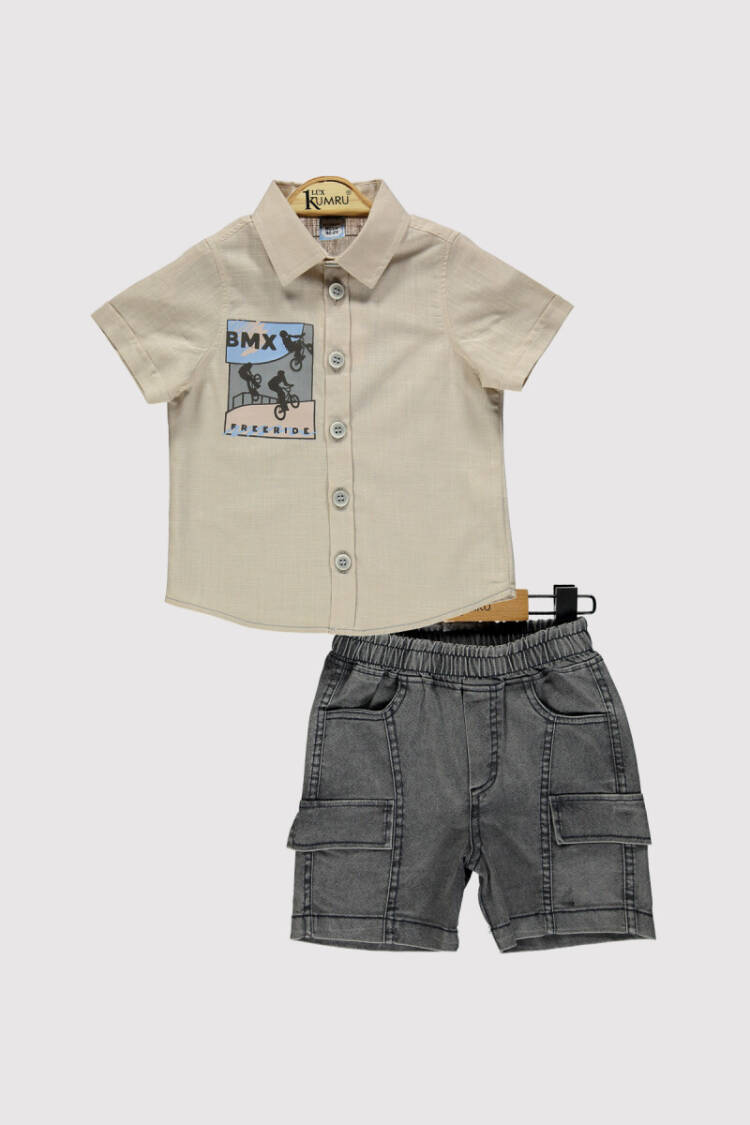 Boy Printed Suit 2-5Y - Brand: Kumru Bebe - Kids & Baby Clothes Wholesale - Globality Store