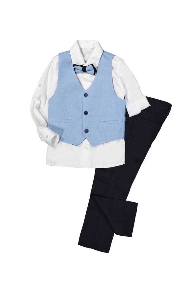 Boy Sport Suit Set with 3 Button Vest 1-4Y - Brand: Terry - Kids & Baby Clothes Wholesale - Globality Store