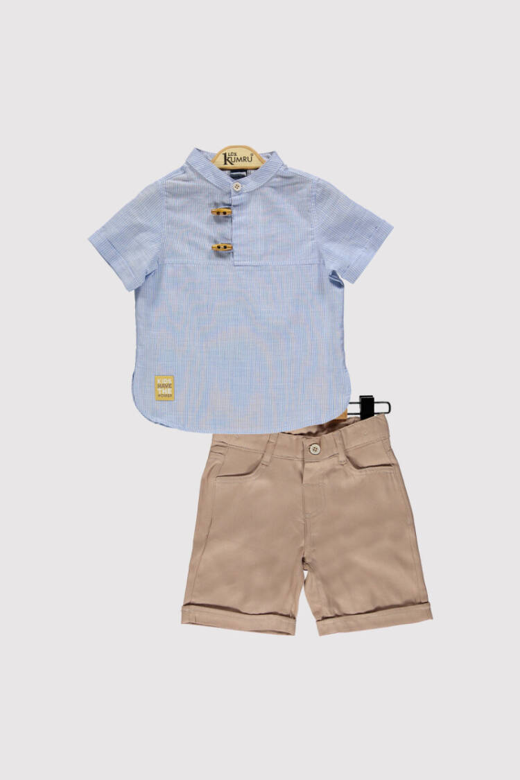 Boy Striped Buttoned Suit 2-5Y - Brand: Kumru Bebe - Kids & Baby Clothes Wholesale - Globality Store
