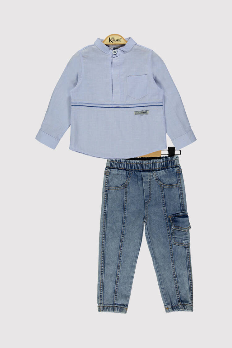 Boy Striped Denim Set 2-5Y - Brand: Kumru Bebe - Kids & Baby Clothes Wholesale - Globality Store