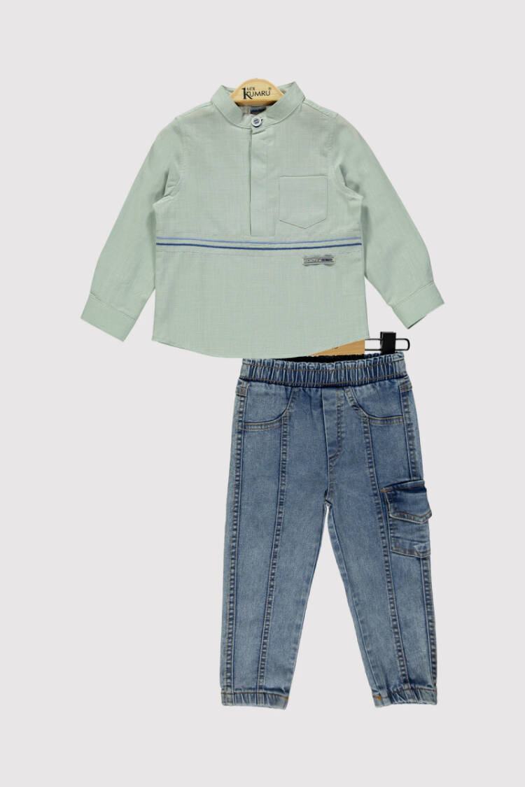 Boy Striped Denim Set 2-5Y - Brand: Kumru Bebe - Kids & Baby Clothes Wholesale - Globality Store