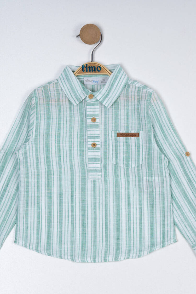 Boy Striped Shirt 6-9Y - Brand: Timo - Kids & Baby Clothes Wholesale - Globality Store