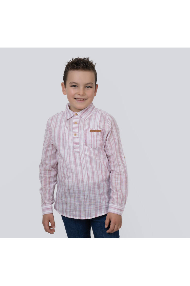 Boy Striped Shirt 6-9Y - Brand: Timo - Kids & Baby Clothes Wholesale - Globality Store