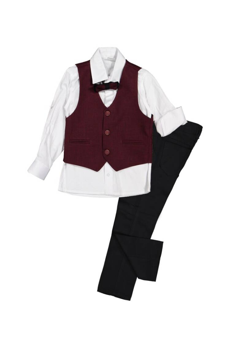 Boy Suit Set with 3 Button Vest 5-8Y - Brand: Terry - Kids & Baby Clothes Wholesale - Globality Store