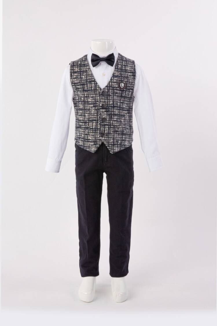 Boy Suit with Knitted Vest - Brand: Lemon - Kids & Baby Clothes Wholesale - Globality Store