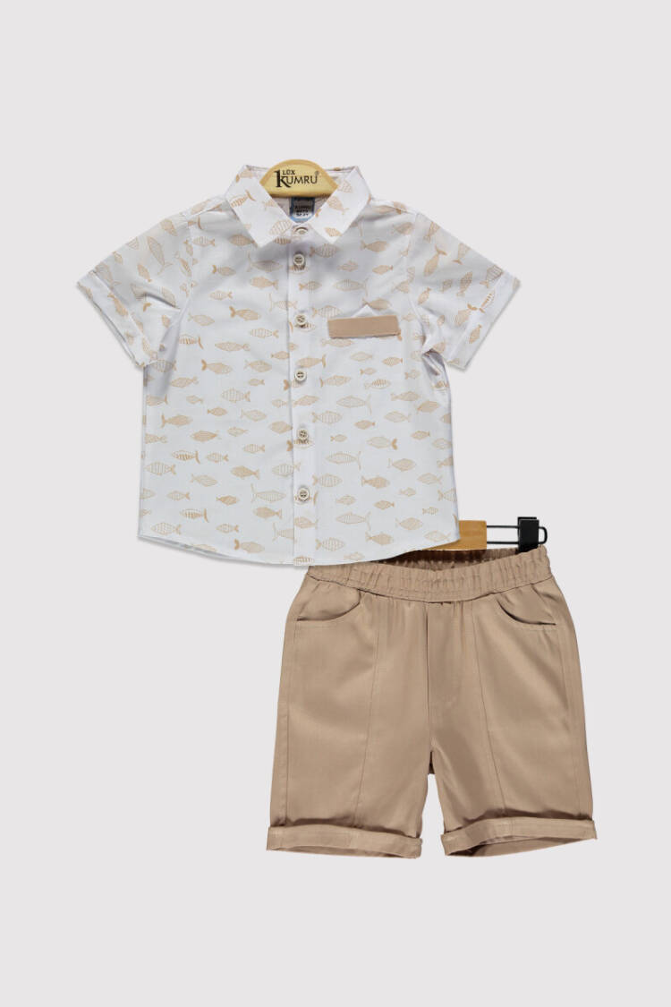 Boys Fish Shorts Set 2-5Y - Brand: Kumru Bebe - Kids & Baby Clothes Wholesale - Globality Store