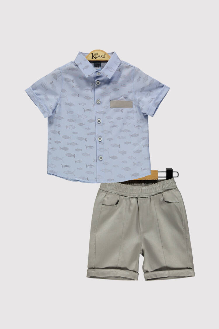Boys Fish Shorts Set 2-5Y - Brand: Kumru Bebe - Kids & Baby Clothes Wholesale - Globality Store