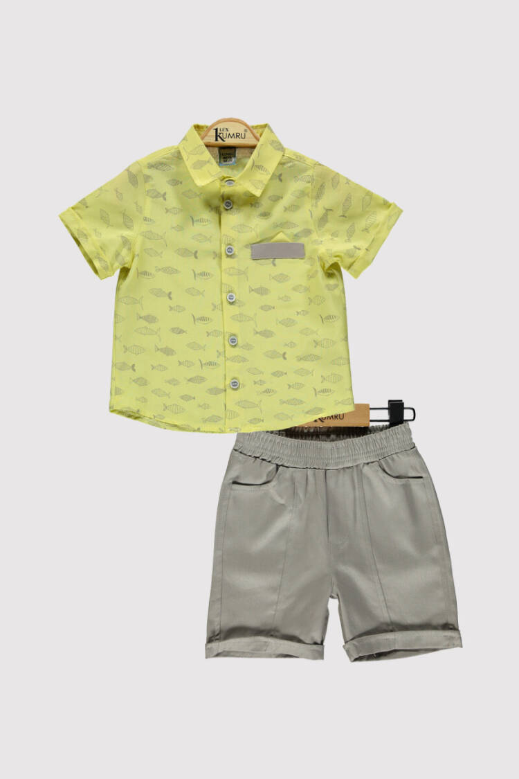 Boys Fish Shorts Set 2-5Y - Brand: Kumru Bebe - Kids & Baby Clothes Wholesale - Globality Store