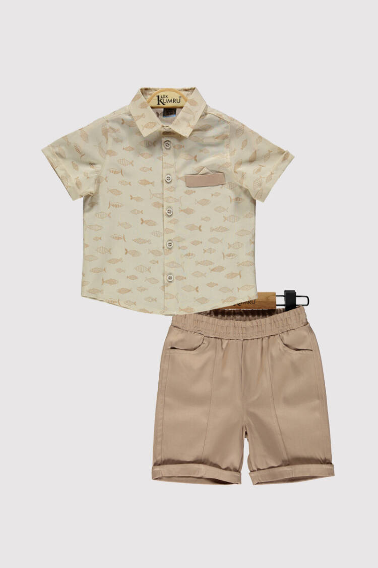 Boys Fish Shorts Set 2-5Y - Brand: Kumru Bebe - Kids & Baby Clothes Wholesale - Globality Store