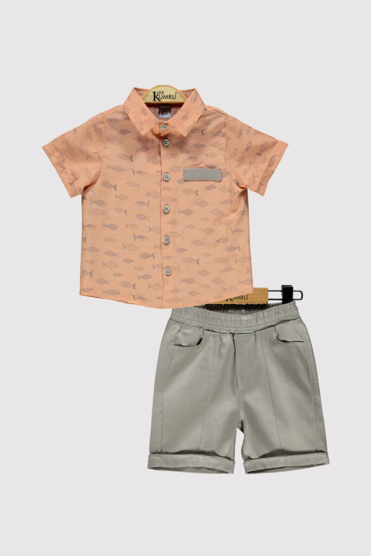Boys Fish Shorts Set 2-5Y - Brand: Kumru Bebe - Kids & Baby Clothes Wholesale - Globality Store
