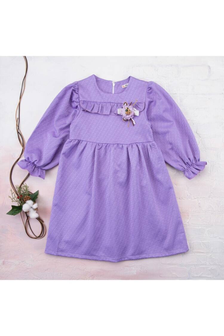 Drop Jacquard Dress - Brand: Büşra Bebe - Kids & Baby Clothes Wholesale - Globality Store