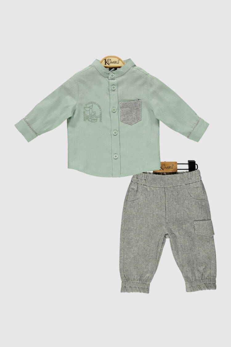 Duck Embroidered Boy's Suit 6-18 M - Brand: Kumru Bebe - Kids & Baby Clothes Wholesale - Globality Store