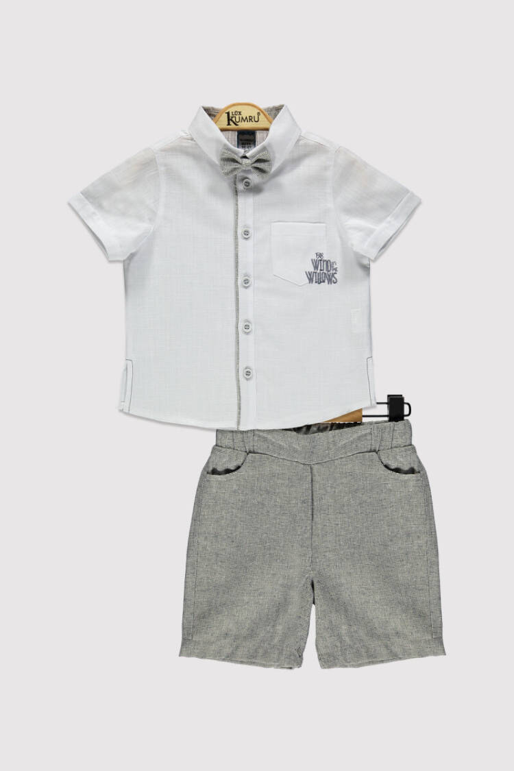 Embroidered Boy Shirt Set 6-18 M - Brand: Kumru Bebe - Kids & Baby Clothes Wholesale - Globality Store
