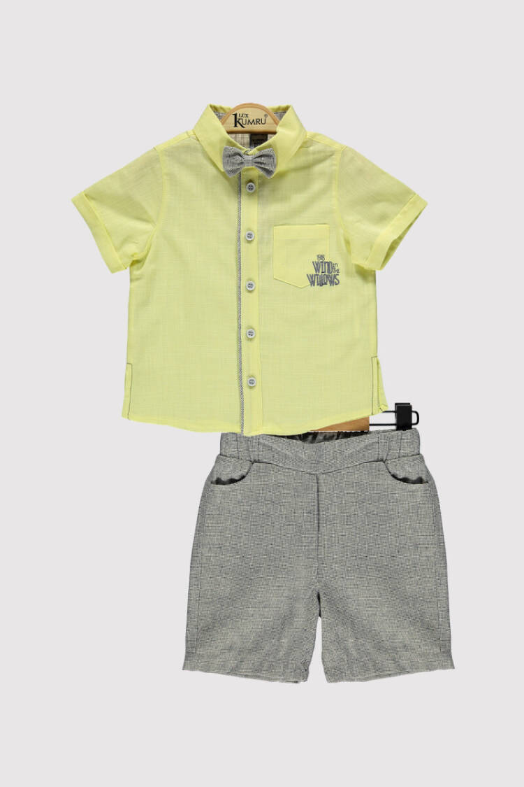 Embroidered Boy Shirt Set 6-18 M - Brand: Kumru Bebe - Kids & Baby Clothes Wholesale - Globality Store