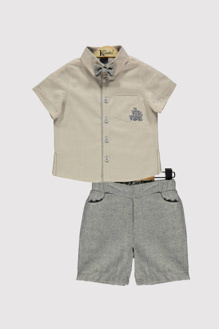 Embroidered Boy Shirt Set 6-18 M - Brand: Kumru Bebe - Kids & Baby Clothes Wholesale - Globality Store