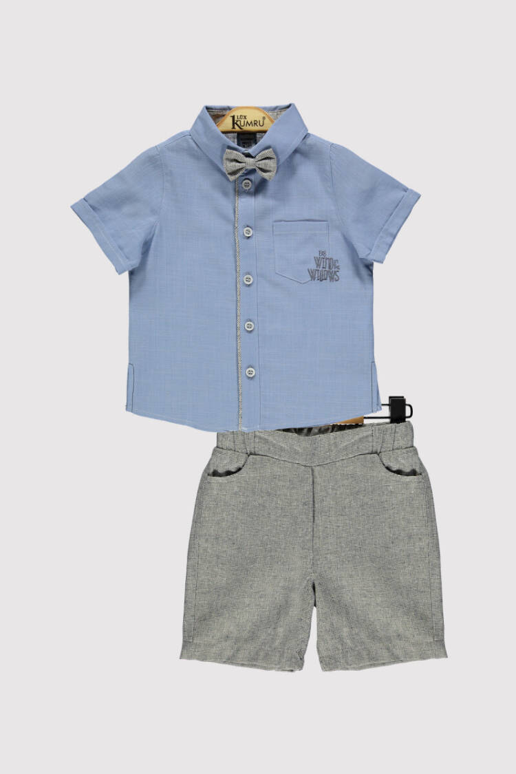 Embroidered Boy Shirt Set 6-18 M - Brand: Kumru Bebe - Kids & Baby Clothes Wholesale - Globality Store
