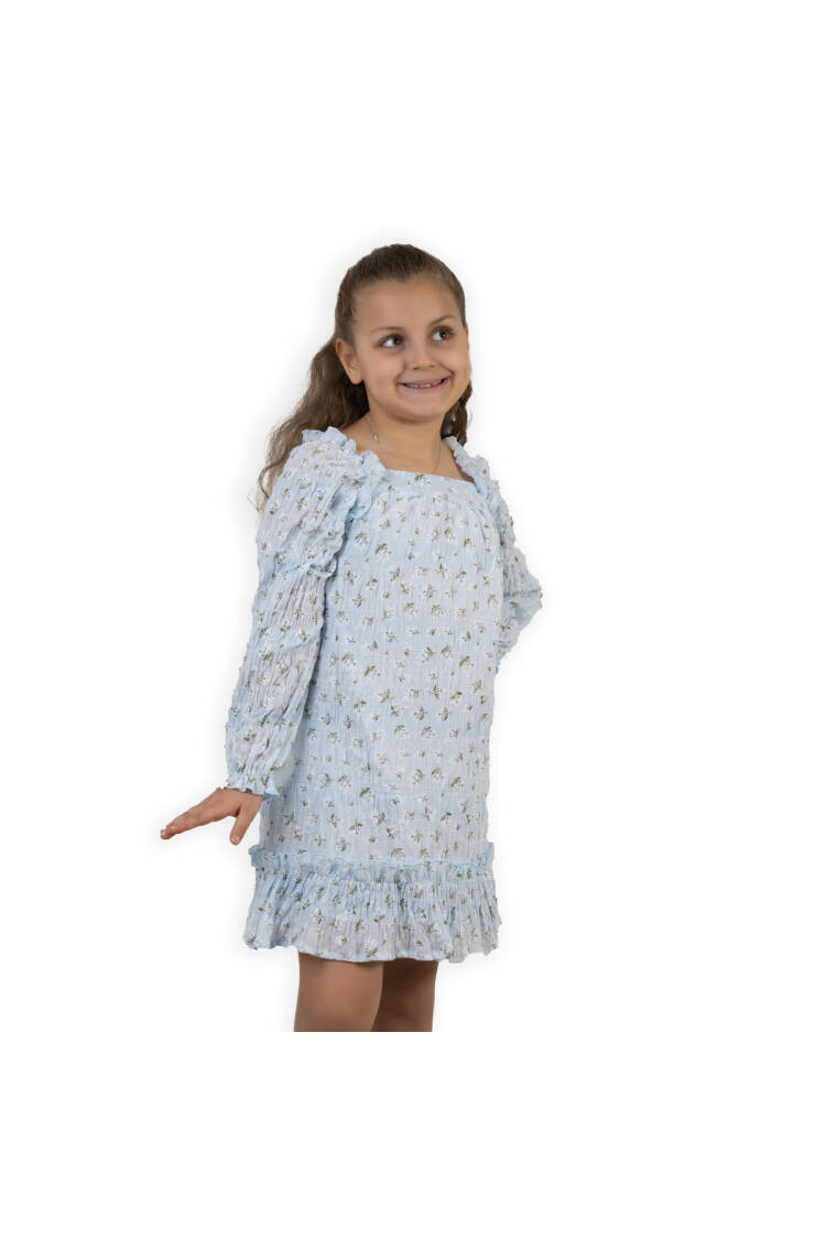 Gathered Long Sleeve Dress 2-5Y - Brand: Timo - Kids & Baby Clothes Wholesale - Globality Store