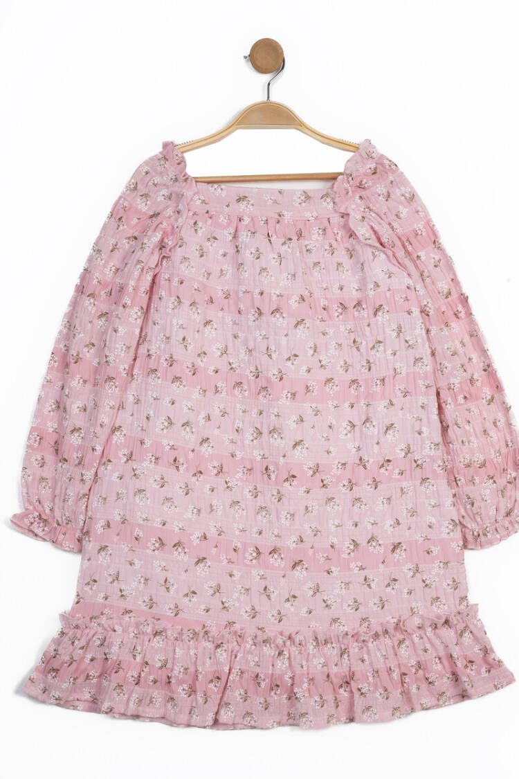 Gathered Long Sleeve Dress 2-5Y - Brand: Timo - Kids & Baby Clothes Wholesale - Globality Store
