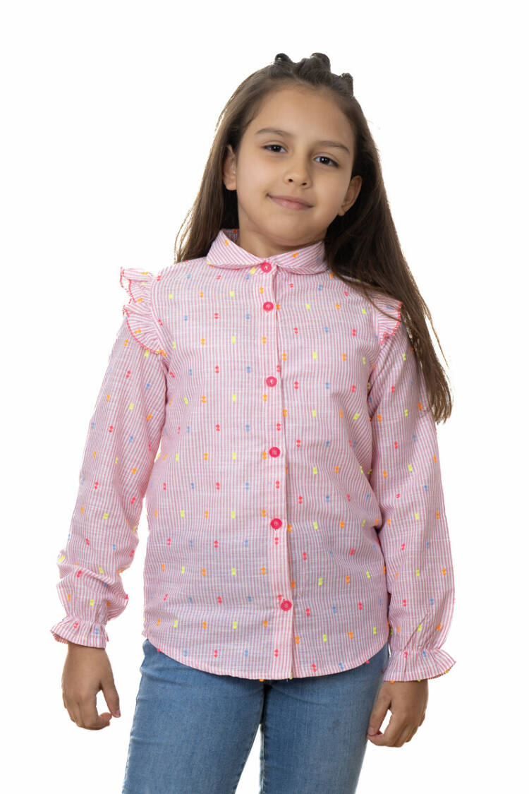 Girl Baby Collar Blouse 6-9Y - Brand: Timo - Kids & Baby Clothes Wholesale - Globality Store