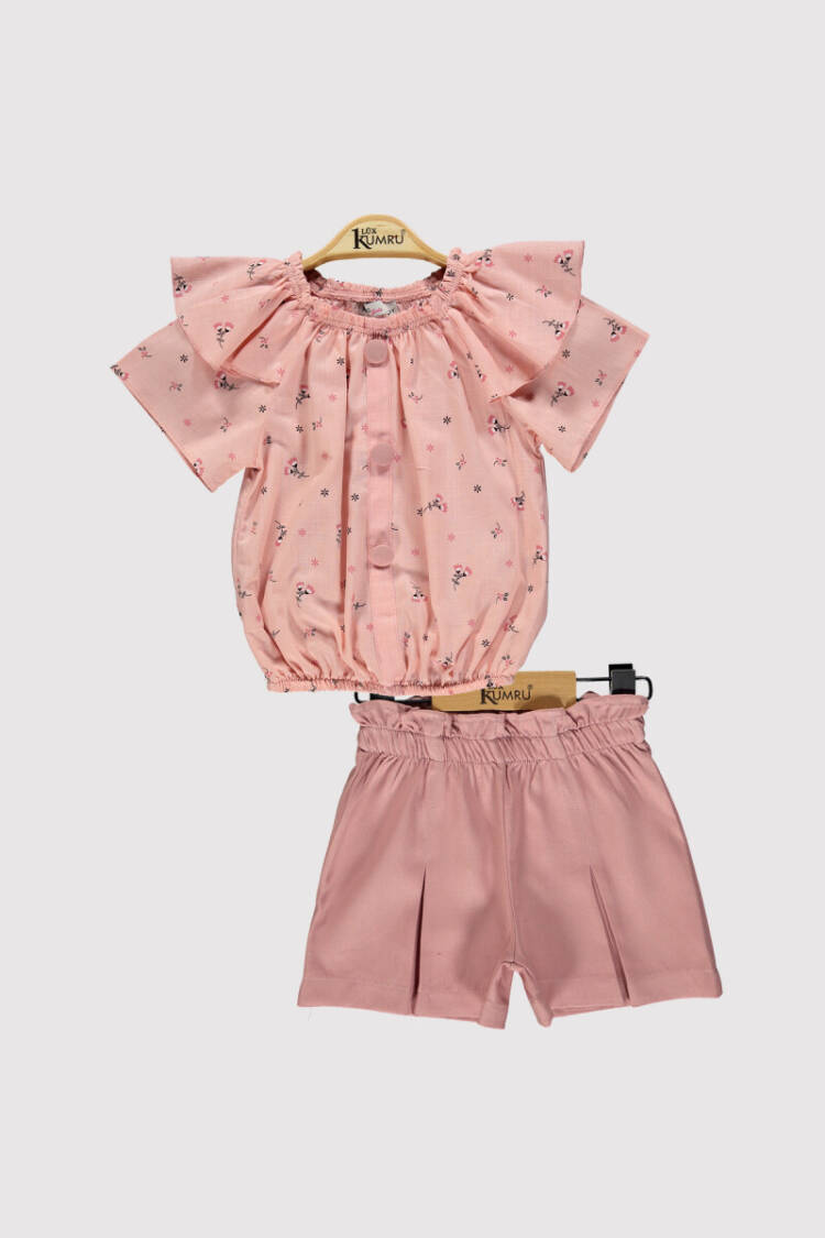 Girl Buttoned Set 2-5Y - Brand: Kumru Bebe - Kids & Baby Clothes Wholesale - Globality Store