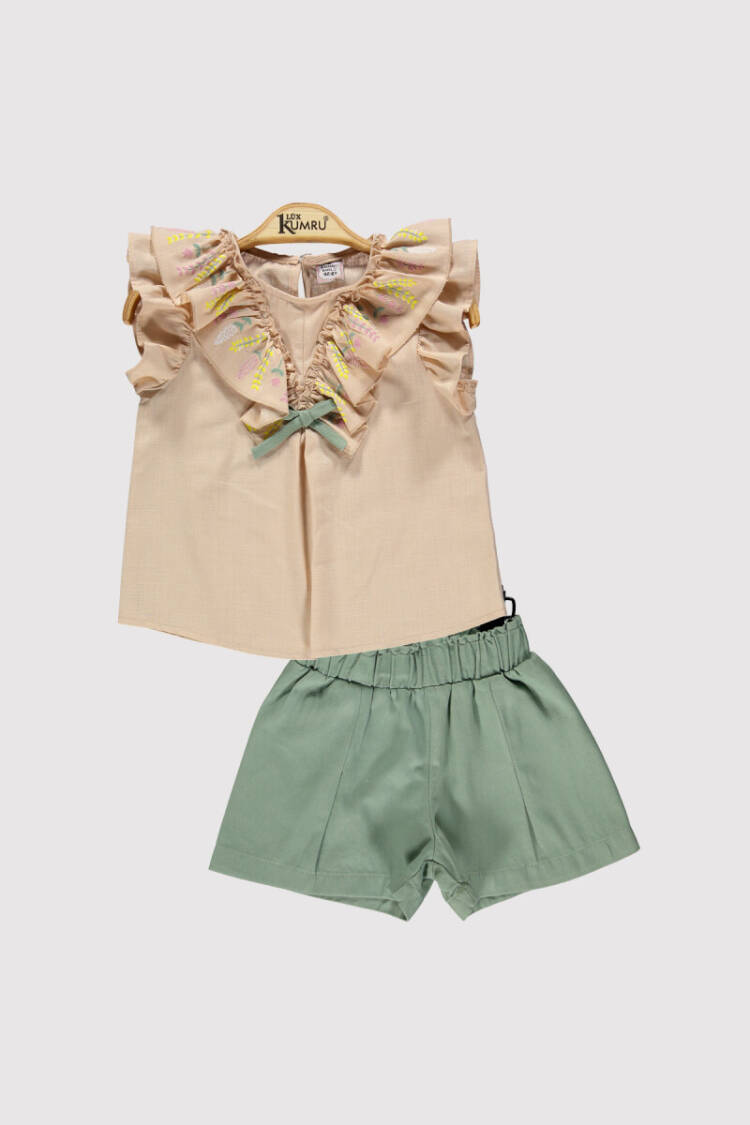 Girl Collar Detailed Set 2-5Y - Brand: Kumru Bebe - Kids & Baby Clothes Wholesale - Globality Store