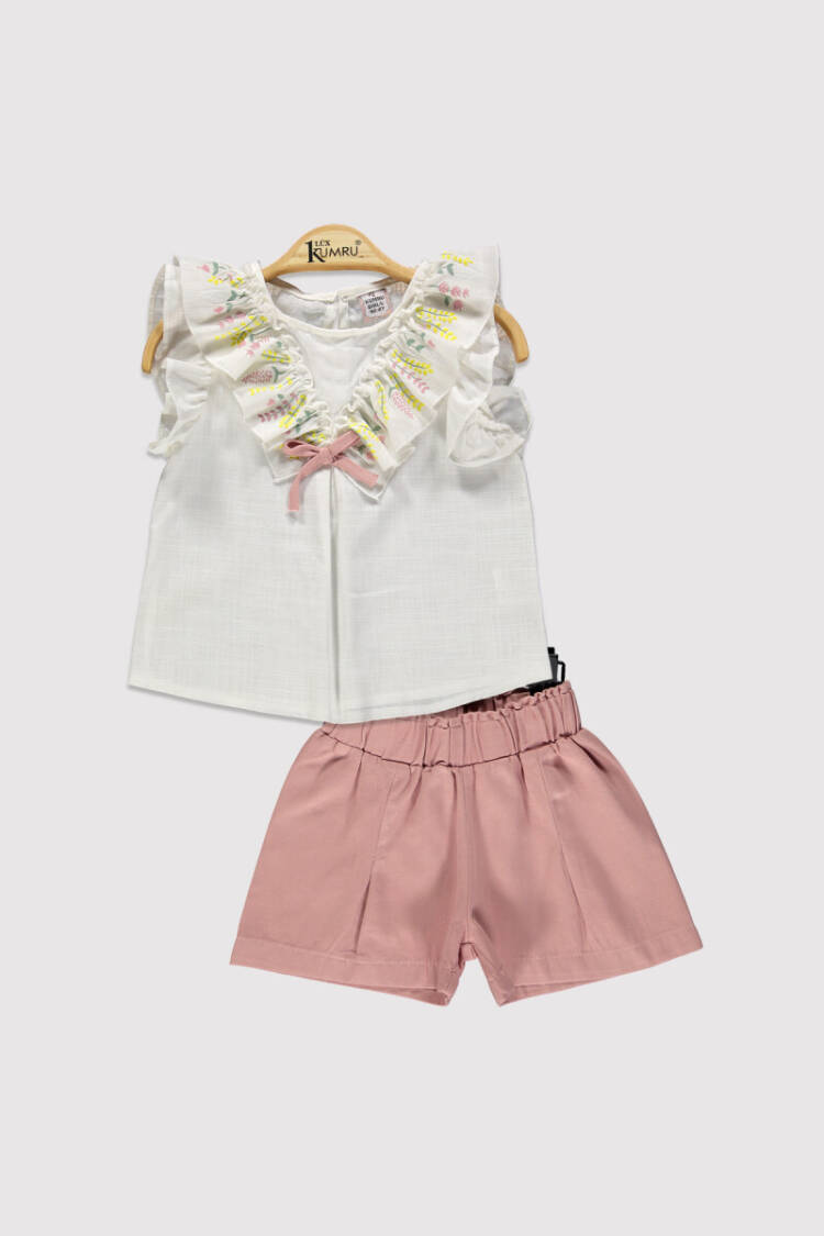 Girl Collar Detailed Set 2-5Y - Brand: Kumru Bebe - Kids & Baby Clothes Wholesale - Globality Store