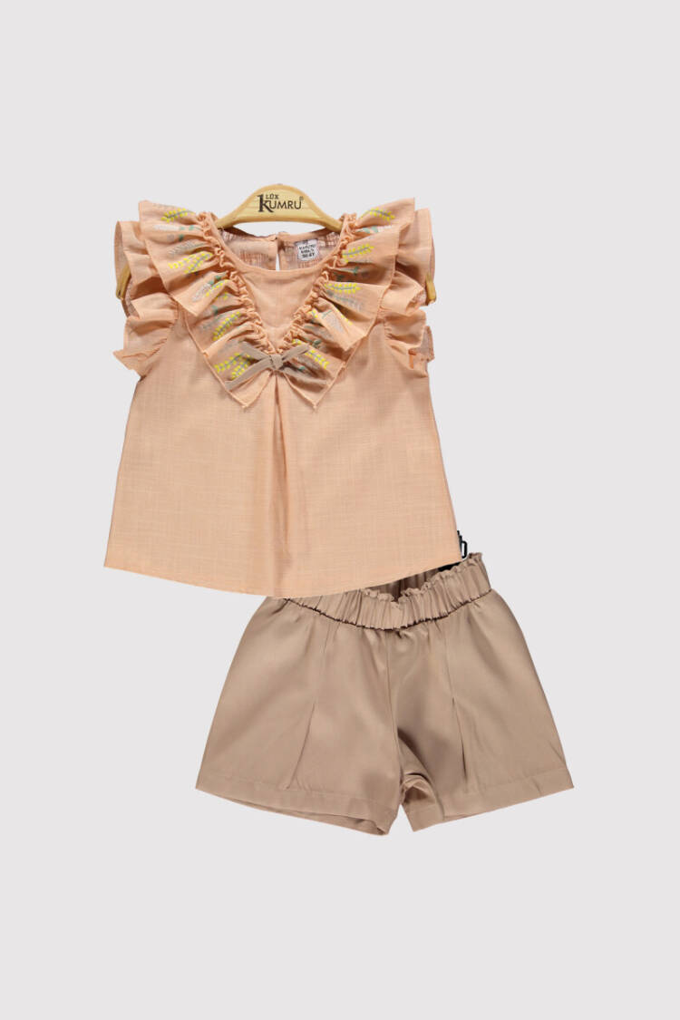 Girl Collar Detailed Set 2-5Y - Brand: Kumru Bebe - Kids & Baby Clothes Wholesale - Globality Store