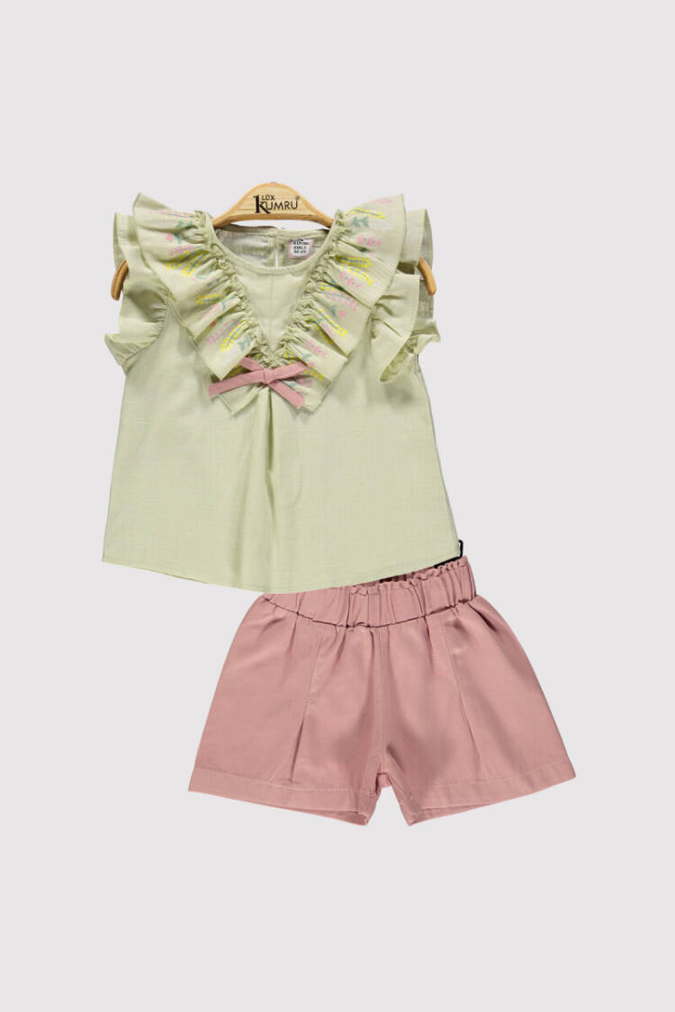 Girl Collar Detailed Set 2-5Y - Brand: Kumru Bebe - Kids & Baby Clothes Wholesale - Globality Store