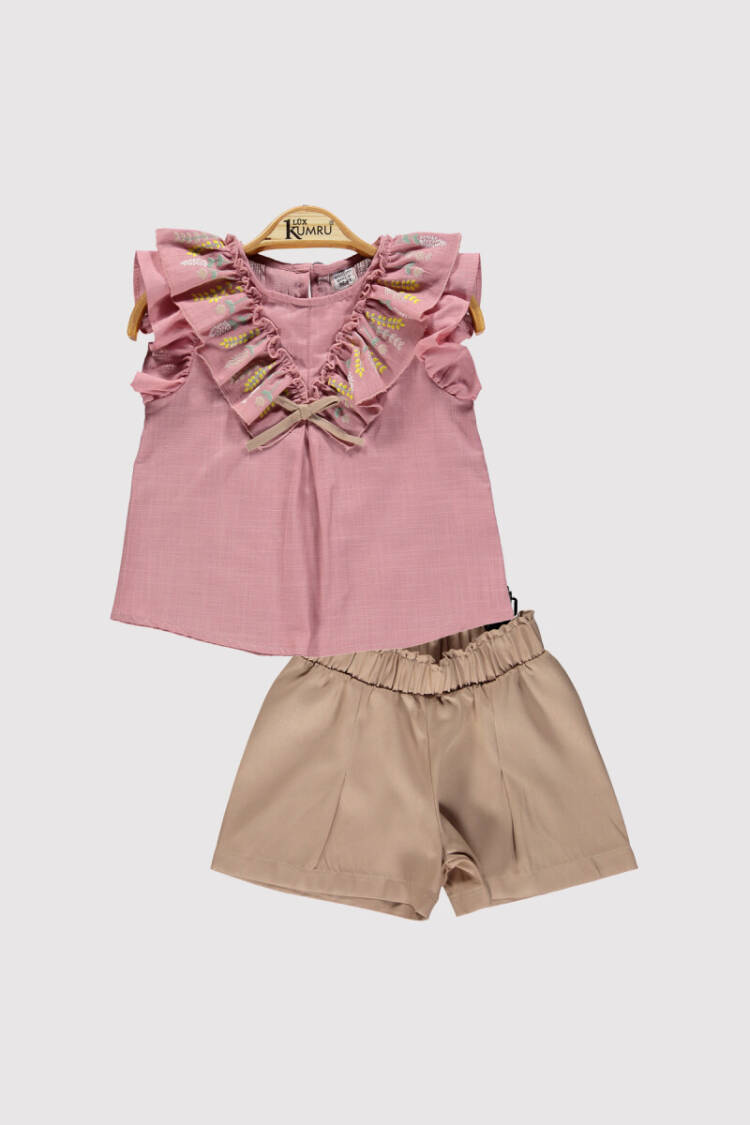 Girl Collar Detailed Set 2-5Y - Brand: Kumru Bebe - Kids & Baby Clothes Wholesale - Globality Store