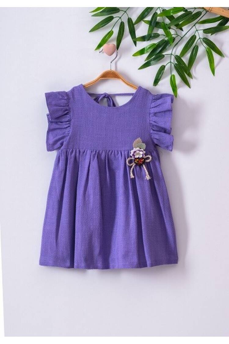 Girl Dress with Back Detailed 3-6Y - Brand: Büşra Bebe - Kids & Baby Clothes Wholesale - Globality Store