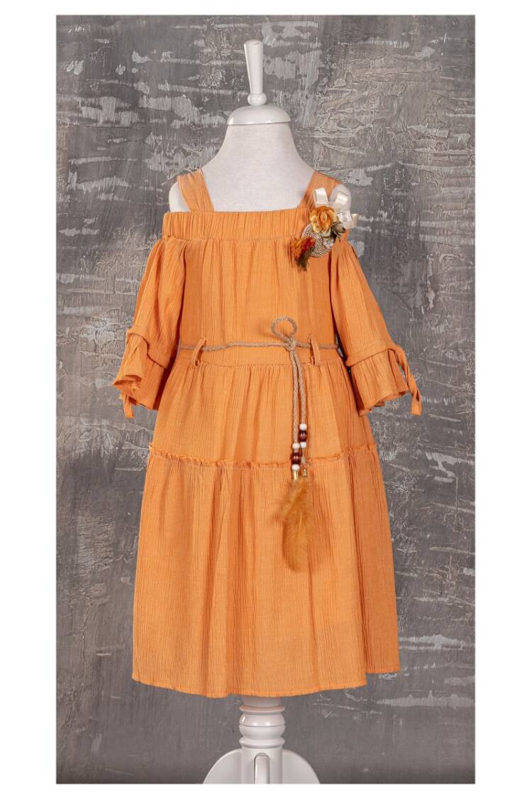Girl Dress with Belt 6-12Y - Brand: Tivido - Kids & Baby Clothes Wholesale - Globality Store