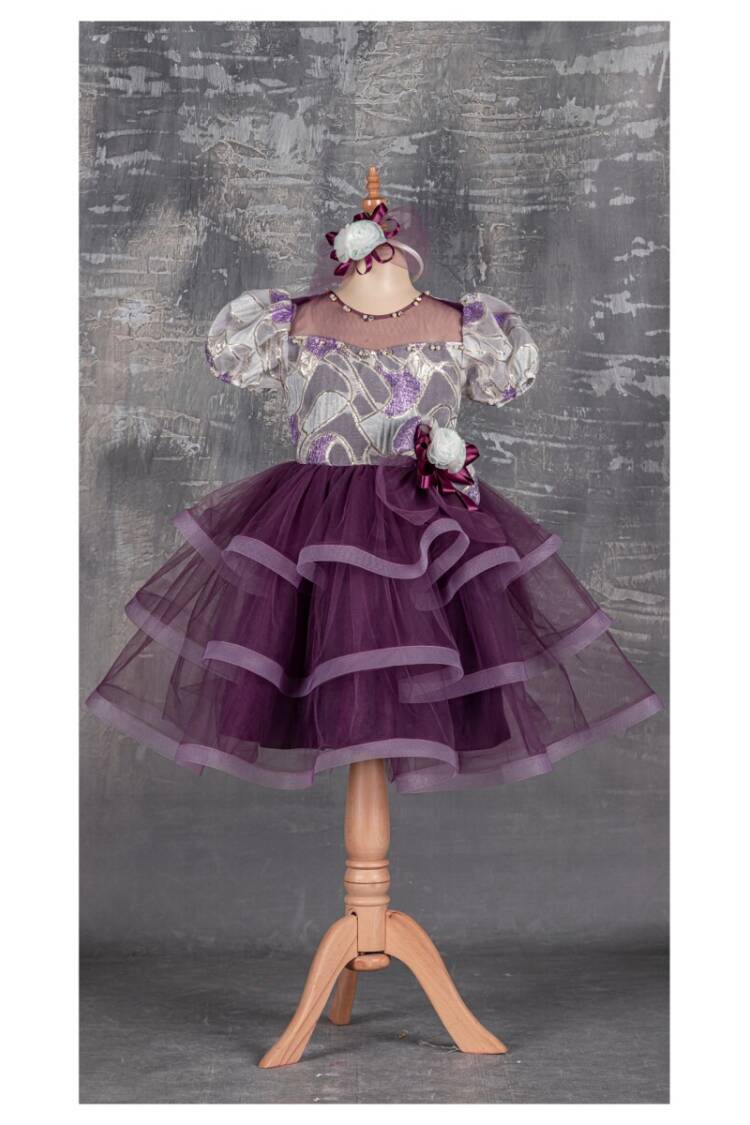 Girl Dress with Jacquard 5-8Y - Brand: Tivido - Kids & Baby Clothes Wholesale - Globality Store