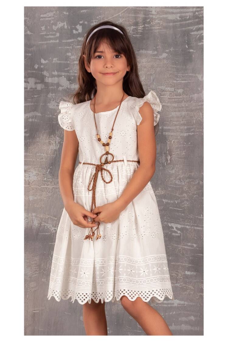 Girl Dress with Necklaced 6-12Y - Brand: Tivido - Kids & Baby Clothes Wholesale - Globality Store