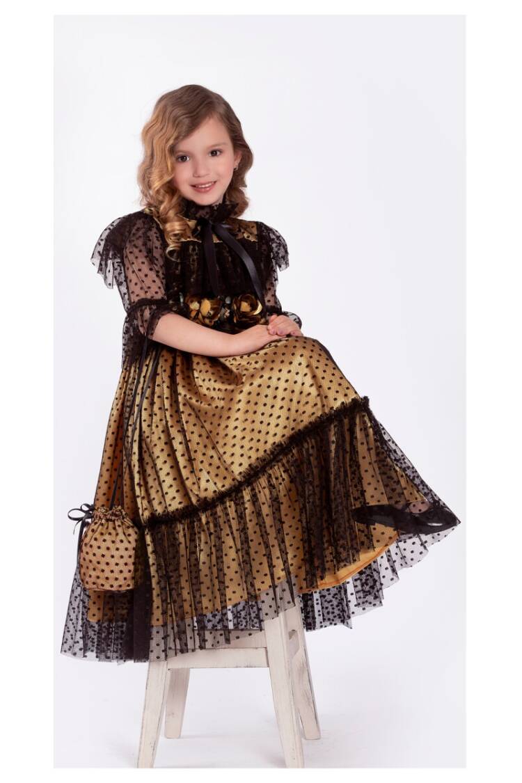 Girl Dress with Polka Dotted 6-12Y - Brand: Tivido - Kids & Baby Clothes Wholesale - Globality Store