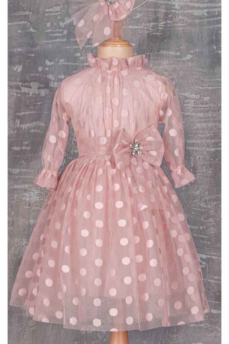 Girl Dress with Polka Dotted 6-12Y - Brand: Tivido - Kids & Baby Clothes Wholesale - Globality Store