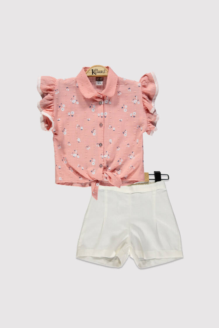 Girl Flower Printed Set 2-5Y - Brand: Kumru Bebe - Kids & Baby Clothes Wholesale - Globality Store