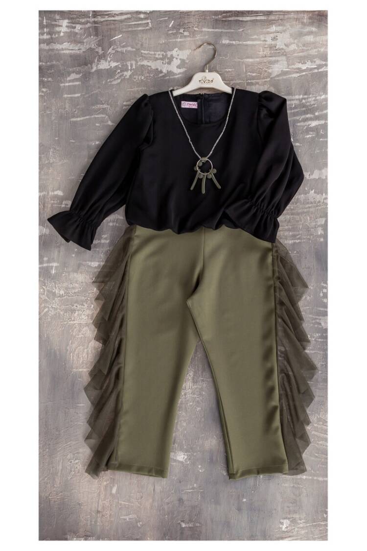 Girl Jumpsuit with Necklace 6-12Y - Brand: Tivido - Kids & Baby Clothes Wholesale - Globality Store