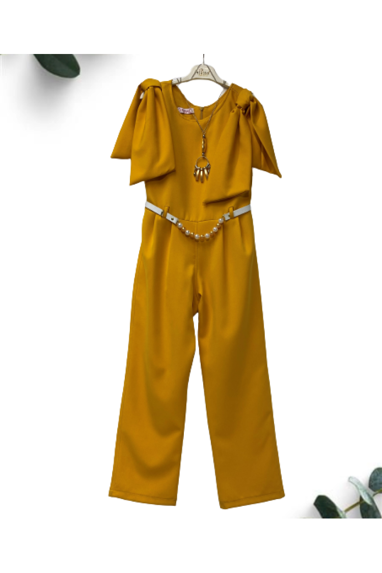 Girl Jumpsuit with Necklace 9-12Y - Brand: Tivido - Kids & Baby Clothes Wholesale - Globality Store