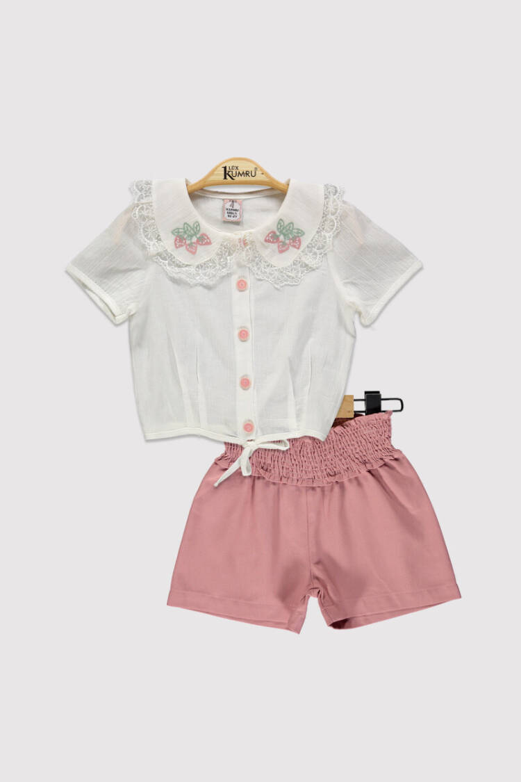 Girl Lace Collar Set 2-5Y - Brand: Kumru Bebe - Kids & Baby Clothes Wholesale - Globality Store
