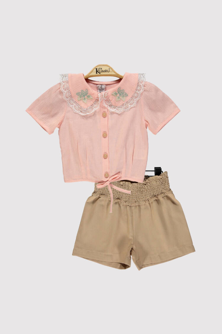 Girl Lace Collar Set 2-5Y - Brand: Kumru Bebe - Kids & Baby Clothes Wholesale - Globality Store