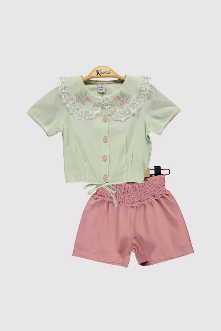Girl Lace Collar Set 2-5Y - Brand: Kumru Bebe - Kids & Baby Clothes Wholesale - Globality Store