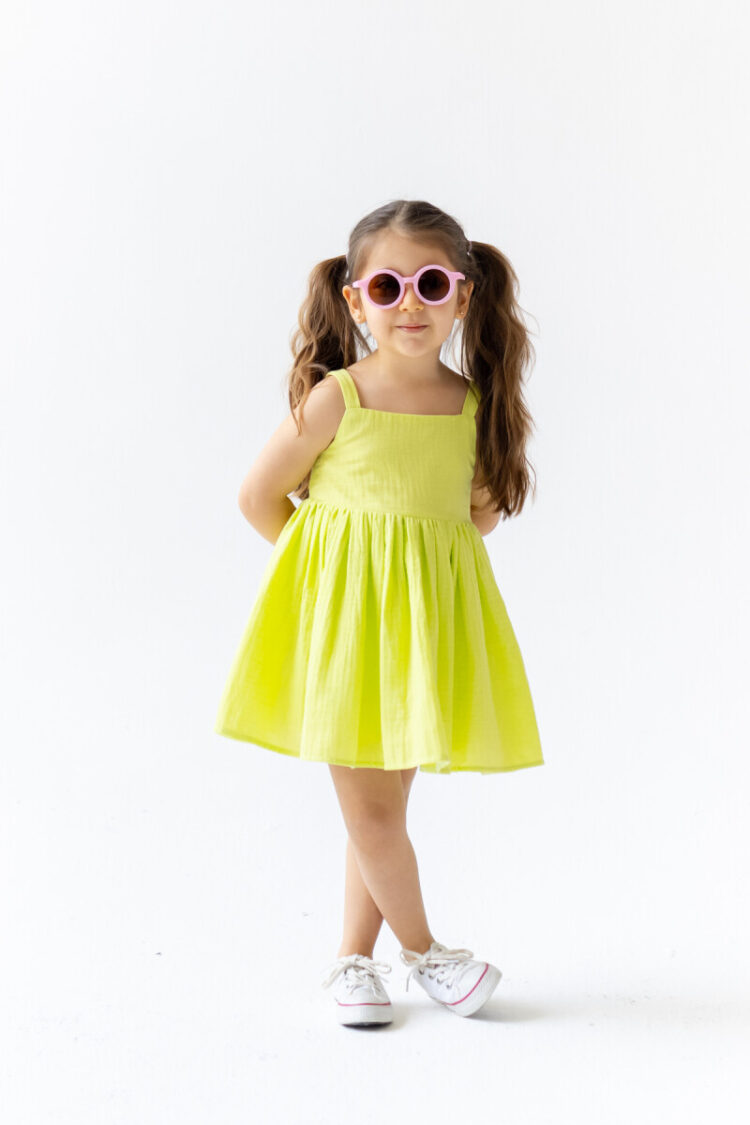 Girl Lemon Dress Dollcake Muslin