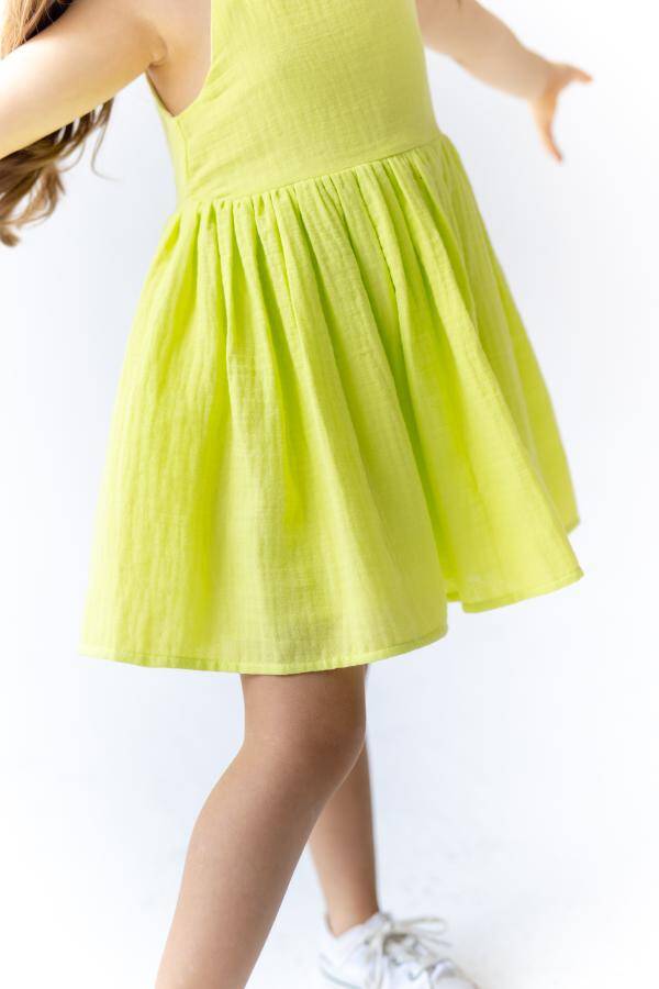 Girl Lemon Dress Dollcake Muslin
