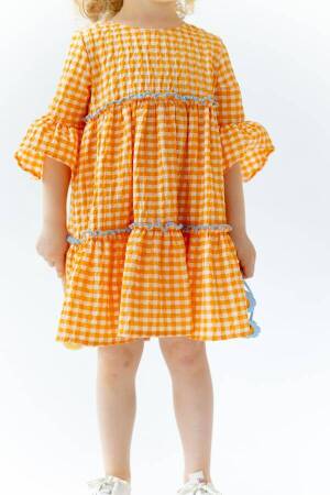 Girl Orange Dress Ruffle 2-6Y - Brand: Pixy Love - Kids & Baby Clothes Wholesale - Globality Store