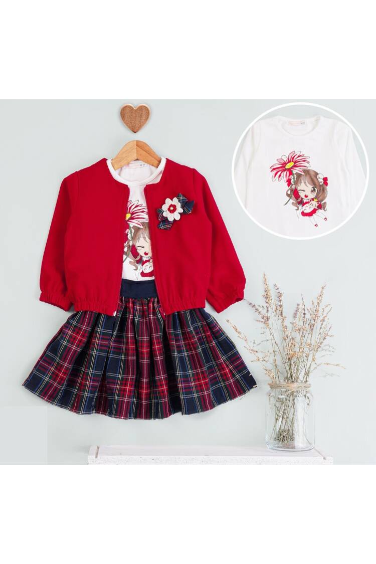 Girl Plaid Skirt Jacket Set 1-4Y - Brand: BabyRose - Kids & Baby Clothes Wholesale - Globality Store