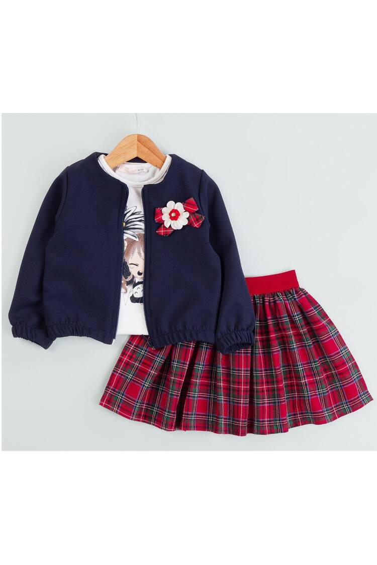 Girl Plaid Skirt Jacket Set 1-4Y - Brand: BabyRose - Kids & Baby Clothes Wholesale - Globality Store