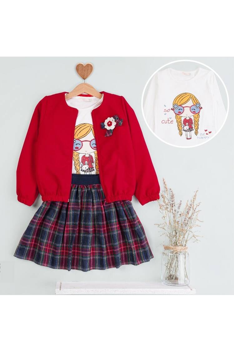 Girl Plaid Skirt Jacket Set 5-8Y - Brand: BabyRose - Kids & Baby Clothes Wholesale - Globality Store