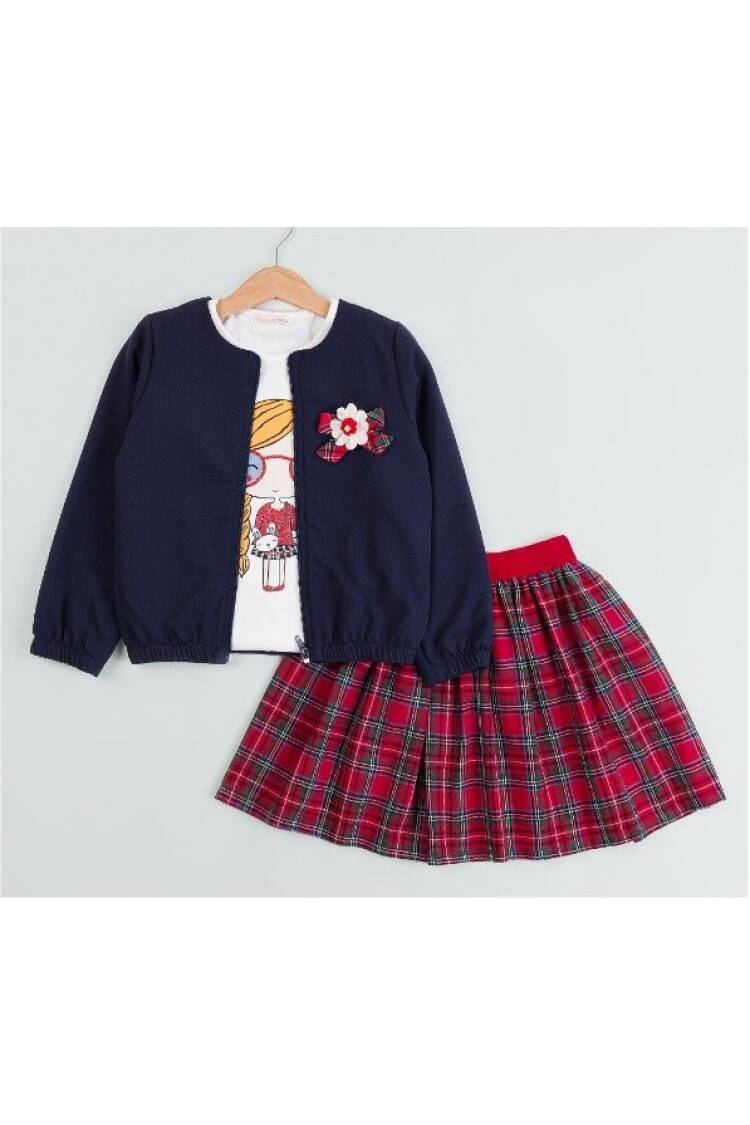 Girl Plaid Skirt Jacket Set 5-8Y - Brand: BabyRose - Kids & Baby Clothes Wholesale - Globality Store