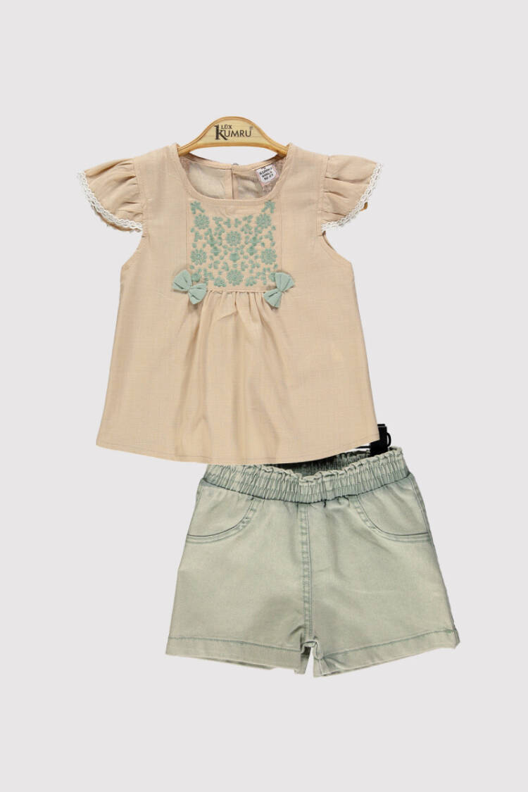 Girl Printed Set 2-5Y - Brand: Kumru Bebe - Kids & Baby Clothes Wholesale - Globality Store