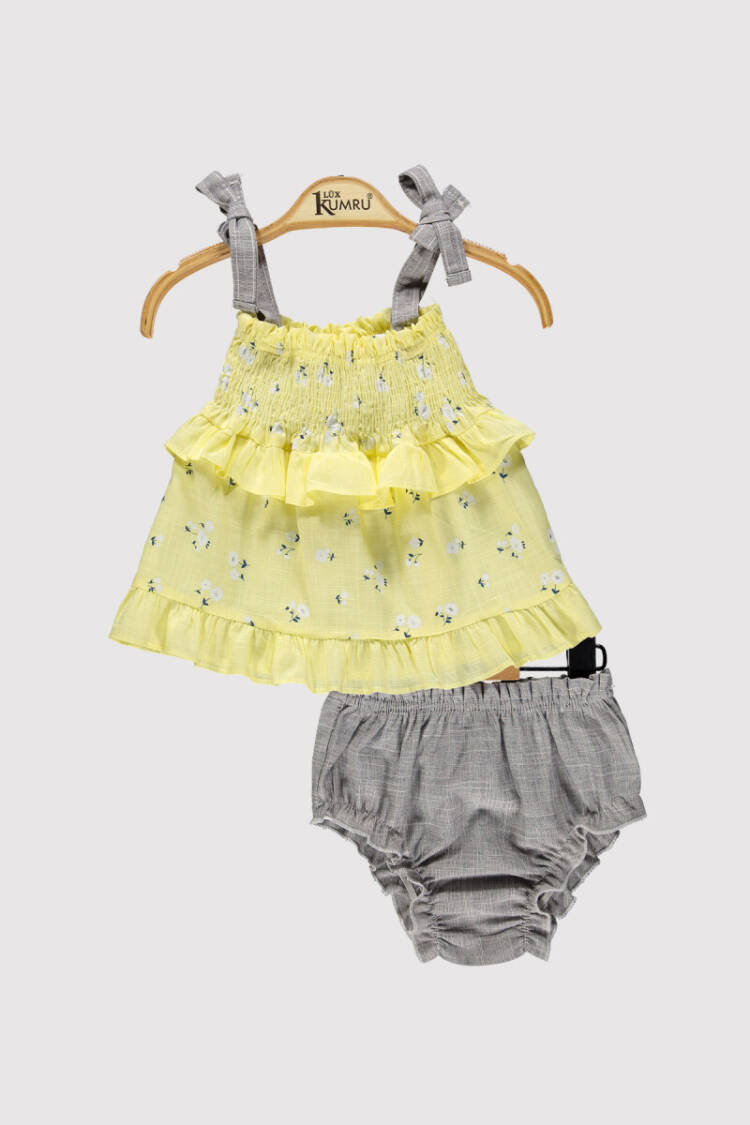 Girl Printed Suit 6-18M - Brand: Kumru Bebe - Kids & Baby Clothes Wholesale - Globality Store